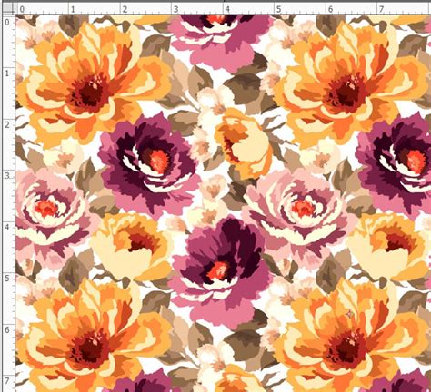 Floral Pattern Fabric Flower Pattern Fabric 100% Organic - Etsy