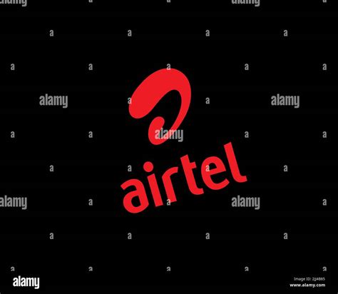 Bharti Airtel, rotated logo, black background Stock Photo - Alamy