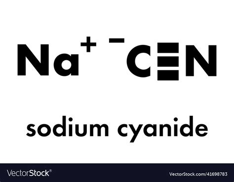 Sodium cyanide chemical structure skeletal formula