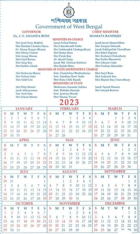 West Bengal Government Calendar 2024 - Calendar 2024 Custom