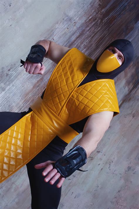 Mortal Kombat Cosplay Costume Scorpion Costume With Vest and - Etsy