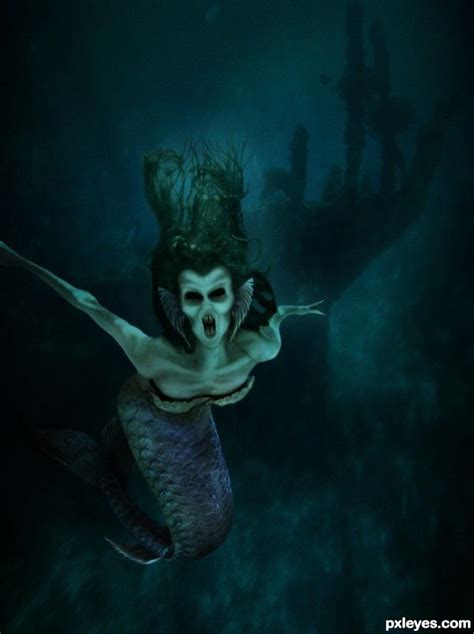 Evil Siren Mermaid Art