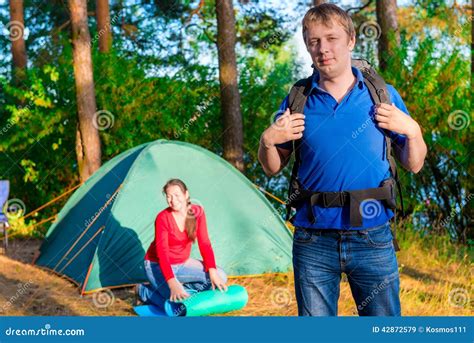 Outdoor Activities. Family Camping Stock Image - Image: 42872579