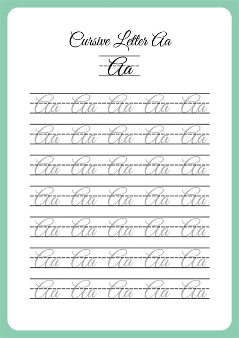 Fancy Cursive Handwriting Worksheets