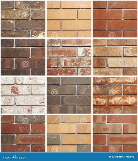 Twelve Brick Variations stock photo. Image of construction - 40475050