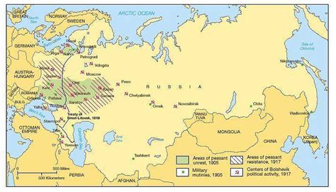 Map Of Russia 1917 - Cultural Map