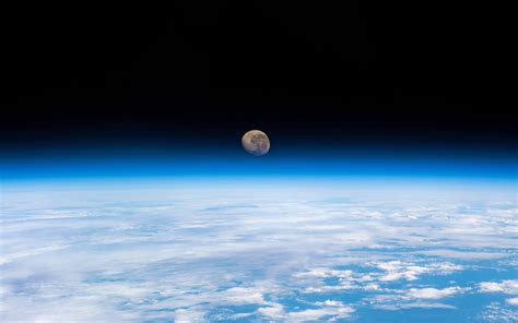 3840x2400 View Of Moon From The Iss Nasa 4K ,HD 4k Wallpapers,Images ...