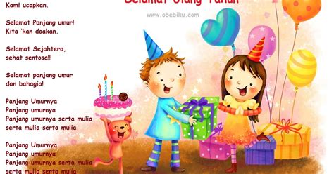 Lirik Lagu Anak Anak - Selamat Ulang Tahun - oBeBiKu