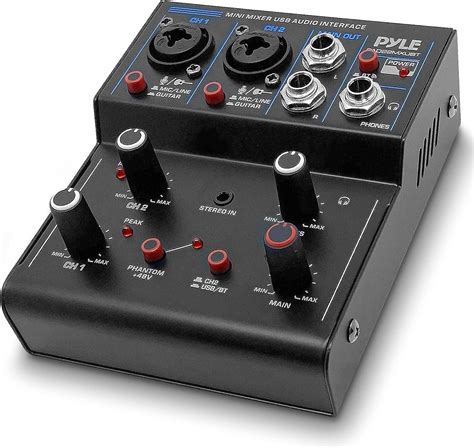 Pyle Professional 2-Channel Bluetooth DJ Mixer with Audio Interface ...