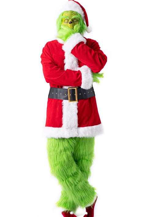 Adult The Grinch Costume Outfit, Faux Fur – Hallowitch Costumes