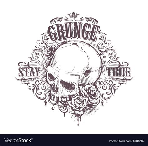 Grunge skull art Royalty Free Vector Image - VectorStock