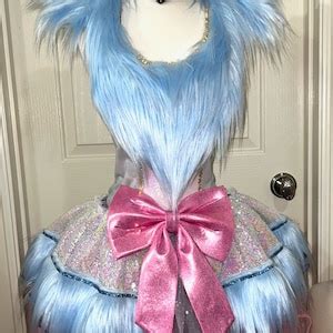 Blue Poodle Costume . up to Adult Plus Size . Running Skirt . Georgette ...