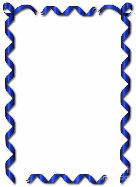 Blue Ribbon Border Clip Art