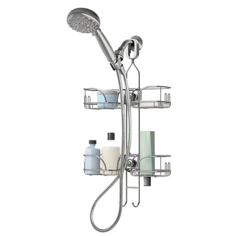 Shop 26.25-in H Over-the-Showerhead Steel Hanging Shower Caddy at Lowes.com