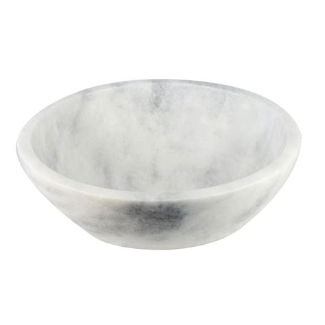 Round Marble Stone Vessel Sink in White-SNK-RD-WH-S - The Home Depot