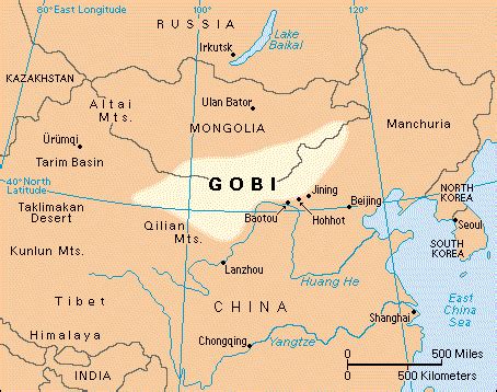 gobi desert map - Austen Family History