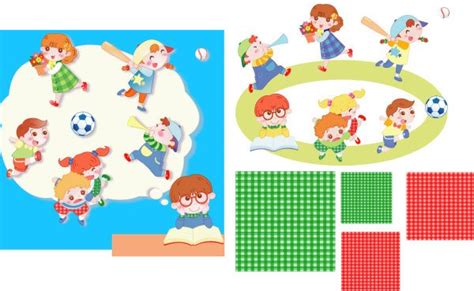 Happy children playing Free Vector Download | FreeImages