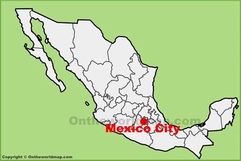 Mexico City location on the Mexico map - Ontheworldmap.com