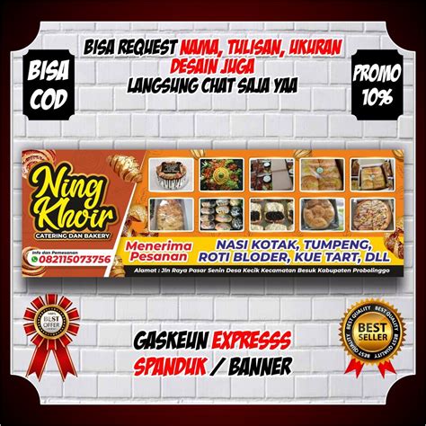 Jual Spanduk Banner Kueh Basah Viral Keren Benner Jualan Kue Basah