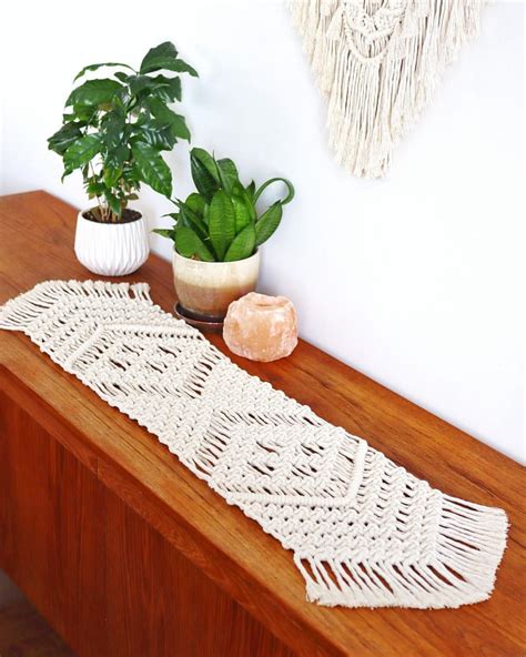 Macrame table runner | Macrame table runner, Macrame, Woven wall hanging