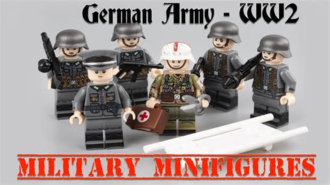 Building Toys Details about WW2 Army Soldiers Minifigures with Weapons ...