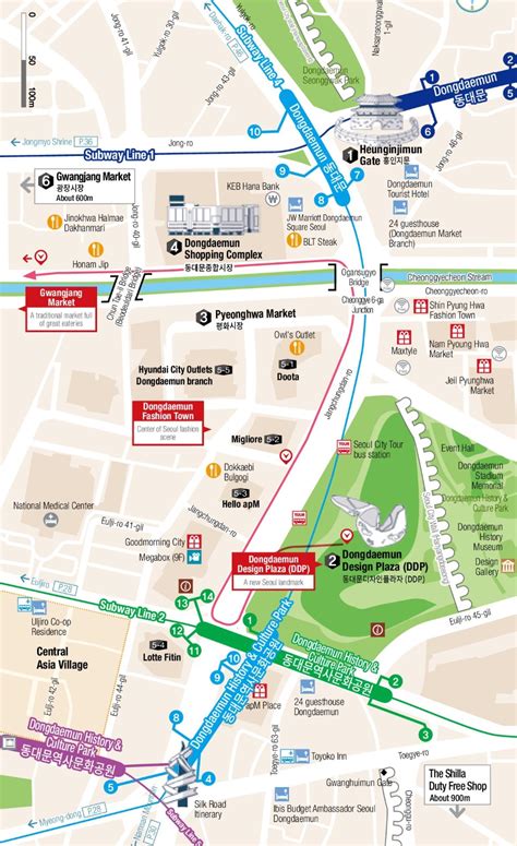 Dongdaemun Market Map (Seoul) - Ontheworldmap.com