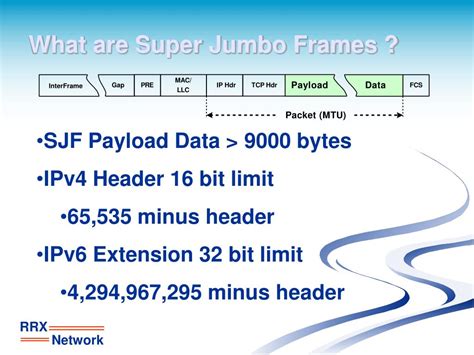 PPT - Super Jumbo Frames 16-64k path MTU performance analysis ...