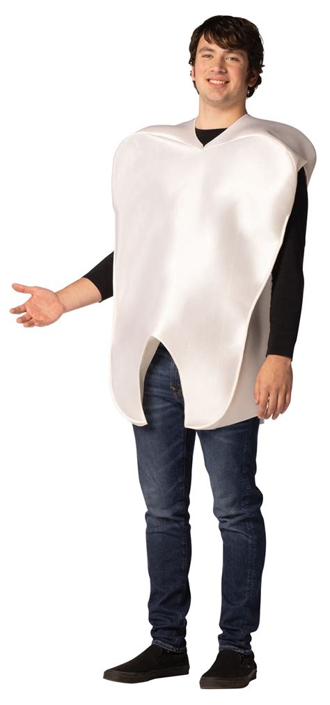 Tooth Halloween Costume, Adult One Size