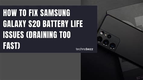 How To Fix Samsung Galaxy S20 Battery Life Issues (Draining Too Fast)