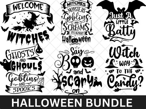 Halloween Quotes SVG Bundle Funny Halloween Quotes Halloween Svg ...