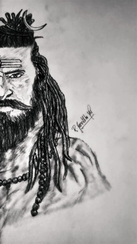 Lord Shiva Sketch Dreadlocks Hair Styles Beauty Sketch Drawing