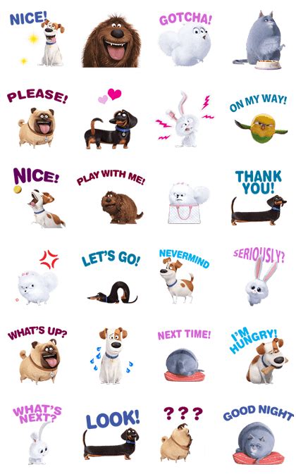 The Secret Life of Pets: Animated – LINE Stickers