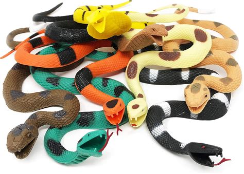 Buy Boley Giant Snakes - 8 Pack 18" Long Realistic Rubber Fake Snake ...