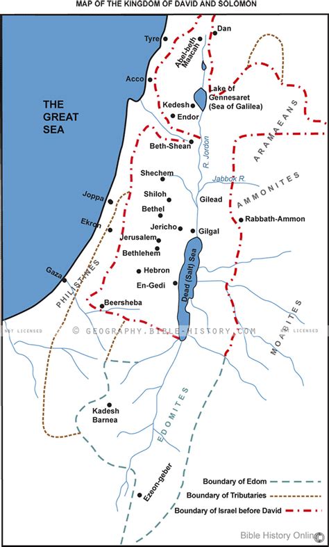 Exploring the Golden Age: Map of the Kingdom of David and Solomon ...