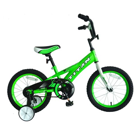 TITAN Champion Boys BMX Bike with Training Wheels, 16-Inch, Green ...