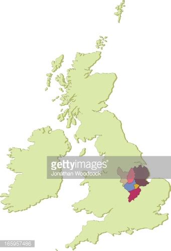 Uk East Midlands Counties Map Stock Vector | Royalty-Free | FreeImages