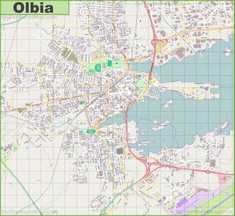 Large detailed map of Olbia - Ontheworldmap.com