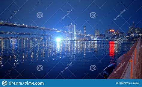 Brooklyn Bridge at Night - Street Photography Stock Photo - Image of ...