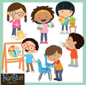 Classroom Helpers and Jobs Clip Art by Kari Bolt Clip Art | TPT