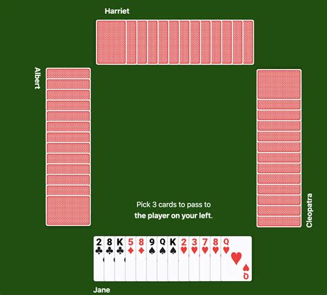 Hearts Card Game - Play online now, free | Solitaired.com