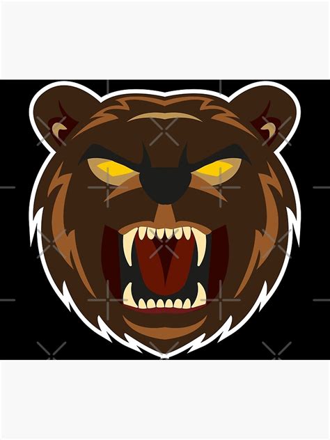 "Angry Bear Face" Poster for Sale by HaskWear | Redbubble