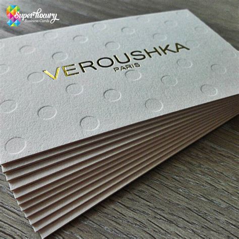 DEBOSSED Business Cards | SUPER LUXURY BUSINESS CARDS