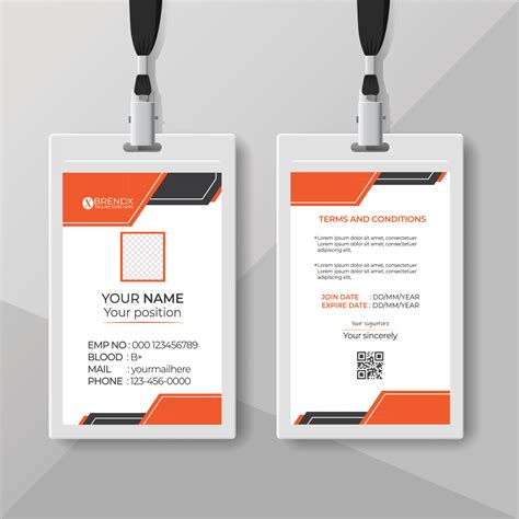 Modern and creative corporate company employee id card template ...