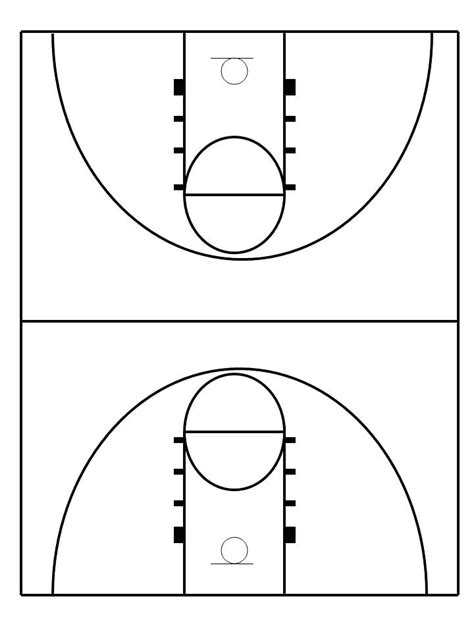 Basketball Court Drawing With Label at GetDrawings | Free download