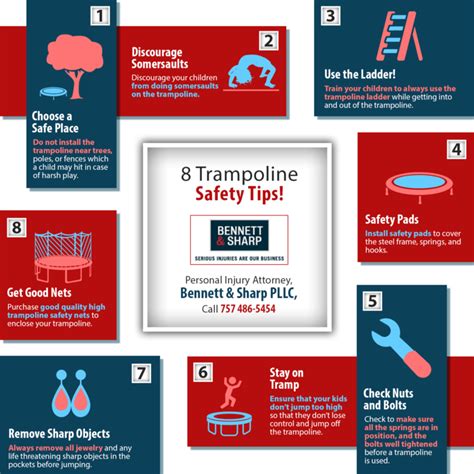 8 Trampoline Safety Tips! | Shared Info Graphics