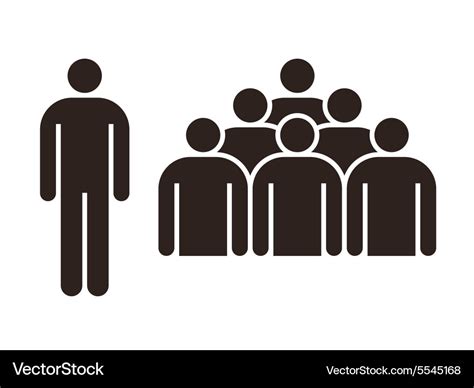 Human figure and group of people Royalty Free Vector Image