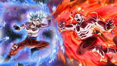 Goku Full Ultra Instinct VS Jiren by Maniaxoi on DeviantArt