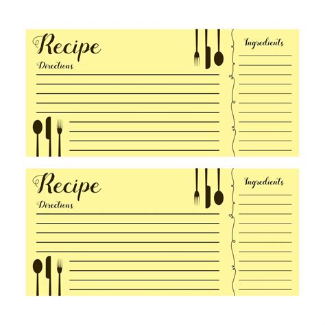 Free Fillable Recipe Card Template For Word Resume Gallery | Hot Sex ...