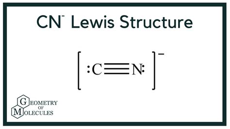 CN- Lewis Structure (Cyanide) | Chemistry, Lewis, Chemical formula