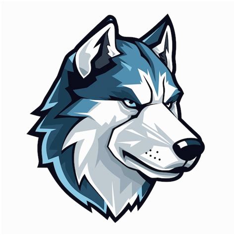 Premium Vector | Wolf mascot gaming logo design template